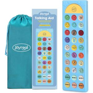 AAC Device for Autism, Joyreal Non Verbal Communication Tools for Speech Therapy & Stroke Rehab. Autism Talking Aids with 6 Programmable Buttons & Adjustable Volume, Autism Toys for Kids and Adults (Bule)