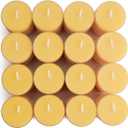 48 Packs Pure Beeswax Tealight Candles Bulk-4 Hour Burn Time,Unscented Natural Beeswax Tealights for Centerpiece Table (Yellow)