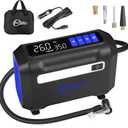 ROCGORLD R8 Tire Inflator Portable Air Compressor, DC 12V Air Compressor Portable with Large Dual Digital Screen, 3X Faster Inflation Air Pump for Car, Bike, Ball, Motor (Blue)