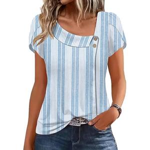 ETCYY NEW Womens Summer Tops Petal Sleeve Blouses for Women Dressy Casual Square Neck Tunic Shirts L
