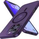 Magnetic for iPhone 16 Pro Case,Upgraded [Full Camera Protection][Compatible with Magsafe][Mil-Grade Drop Protection] Shockproof Slim Translucent Matte Phone Case for iPhone 16 Pro,Deep Purple