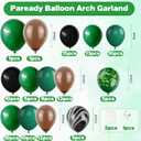 Paready Camouflage Balloon Arch, 120 Pcs Military Camo Balloon Arch Garland, Camo Dark Green Print Agate Black Brown Balloons for Boys Men Birthday Army Military Hunting Camping Theme Party Decoration