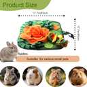 Rabbit Foraging Mat Bunny Snuffle Mat for Small Animals Interactive Puzzle Toy Feed Mat for Rabbits Bunnies Guinea Pigs Hamsters Puppies Chinchillas 17.7 Inches Suit