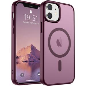 SUPFINE Magnetic for iPhone 12 Case/iPhone 12 Pro Case (Compatible with MagSafe)(Military Grade Drop Protection) Slim Translucent Matte Shockproof with Anti-Fingerprint Phone Case