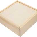 Cabilock Wooden Present Box Elegant Favor Container for Weddings Bridal Showers and Parties Sturdy Storage Box for Candy Jewelry and Memorable Celebrations