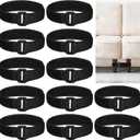 12PCS Sectional Couch Connectors | Sectional Connectors for Fasten Sofa Legs Together Couches Connector Straps
