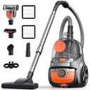 Aspiron 1600W Canister Vacuum Cleaner, 40Kpa Bagless Vacuum Cleaners