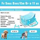 Console Dog Car Seat - Portable Dogs Armrest Booster Seat for Small Dog, Anti-Collapse Pet Car Seat with Soft Cushion Safety Belt, Support Pet Up to 11lbs (Blue Daisy)