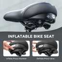 ROCKBROS Bike Seat Inflatable Air Cushion Shock Absorbing Comfortable Saddle Universal Fit Bicycle