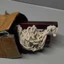 CLOFY Hammocks Wide Double Woven Cotton Rope Hammock with Free Extension Chains Tree Hooks and Portable Bag