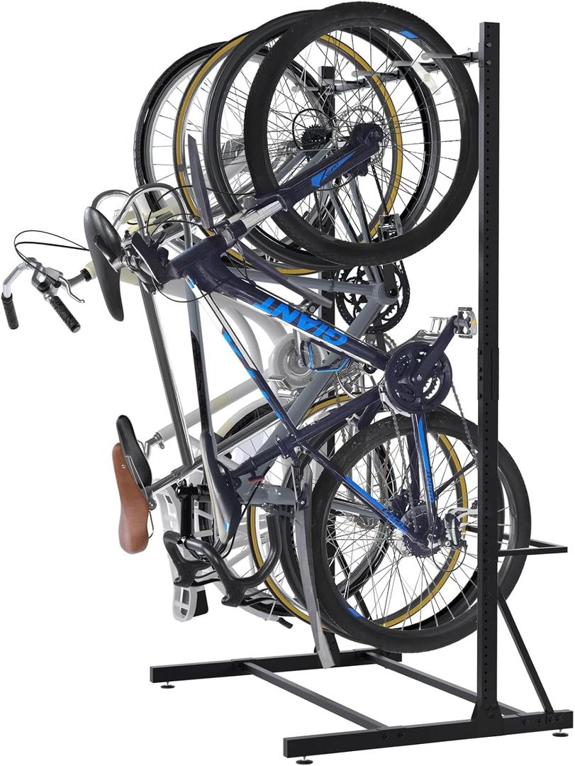 Caprihom Freestanding Bike Rack for Garage - Hold Up to 5 Bicycle Vertical Bike Stand Floor Indoor Bike Rack Storage Organizer Bike Hangers for Garage