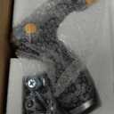 GLAHODEN Retractable Garden Hose Reel 5/8 in x 100 ft Upgraded UV Resistant Heavy Duty Automatic Hose Reel Wall Mount 3/4 in Brass Fitting 9 Pattern Nozzle Any Length Lock Slow Retraction 180 Swivel (Light Gray)