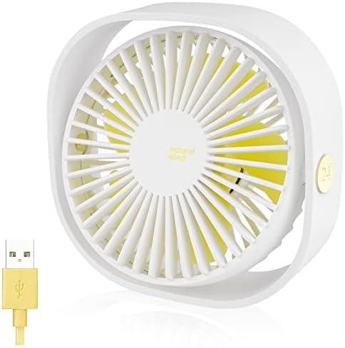 Small Desk Fan,Portable Personal Desktop Mini Fan 3 Speeds Cooling Table Fan Powered by USB for Home Office Bedroom Indoor Car Outdoor Travel
