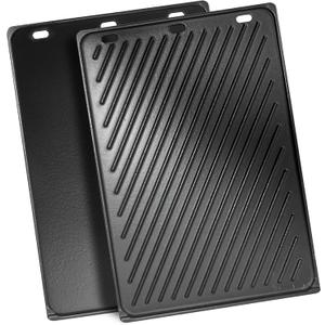 SafBbcue Upgrade Genesis 300 Series Griddle for Weber Genesis E-310 E-320 E-330 S-310 S-320 S-330 EP-310 EP-320 EP-330 Weber Genesis 300 Grill Parts Reversible Cast Iron Griddle 7528 7524