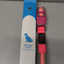 YFbrite Light up Dog Collar, USB Rechargeable LED Puppy Collar Super Bright Adjustable Glowing Dog Lights for Night Walking (Pink, Large)