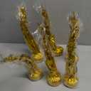 6 Pcs Metallic Foil Star Burst Table Centerpieces Patriotic Decoration for Wedding Birthday Graduation Veteran Day Memorial Day Holiday Party SuppliesGold