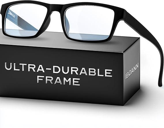 IBOANN Reading Glasses for Men Readers Mens Stylish Blue Light Blocking Computer Eyeglasses