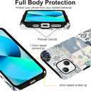 Seashell for iPhone 13/iPhone 14 Case 6.1",Beach Blue Collage Coast Cute Summer Phone Cases for Girl Women Boy Men TPU Scratch Resistant Shockproof Protective Cover,Coastal World