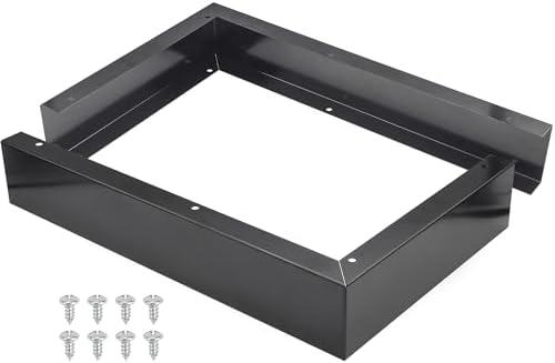 Microwave Filler Kit 2.95”W Black Microwave Trim Kit Replaces Whirlpool W10164739 - Universal Microwave Trim Kit Fits Most Brands - Fills Over the Range Oven Cabinet Gap - 10.75”D x 17.25”H