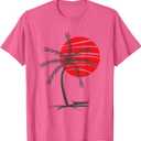 Life Is Really Good Palm Tree Summer Beach Vacation Graphic T-Shirt Pink S