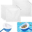 Adnee 8 Pcs Pool Fine Mesh Net Bag Replacement, Adjustable Pool Skimmer Net Insert to Filter, Fine Mesh Skimmer Net Replacement for Cleaning Spa Pool and Hot Tub