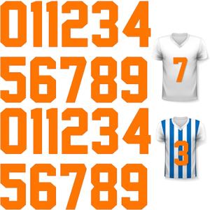 Zonon 22 Pieces Iron on Numbers T Shirt Heat Transfer 0 to 9 Jersey Numbers for Team Uniform Sports(Orange,8 Inch)