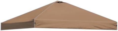 Canopy Replacement Top Outdoor only Suitable for Top Width 118x118 inches Straight Leg Without Central Pole and Side Extensions Pop up Tent, excluding Tent Frame, Dark Brown