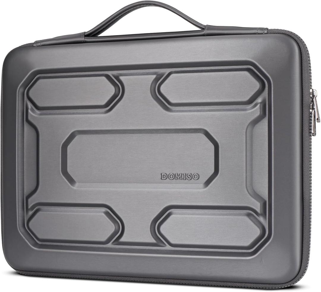 DOMISO 14 inch Laptop Sleeve with Handle Shockproof Computer Bag Waterproof EVA Protective Carrying Case for 14" ThinkPad E480/Yoga 920/13.5" Microsoft Surface Book/HP Pavilion 14 Stream 14, Dark Grey