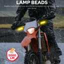 Benlari 4PCS Flowing LED Motorcycle Turn Signals 12V Super Bright Universal Sequential Front Rear Turn Signal Lights Waterproof IP67 Compatible with Harley Honda Yamaha Triumph (2 PACK)