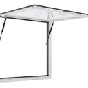 Garvee Concession Window, 36" x 36" Aluminum Alloy Food Truck Service Window, Concession Stand Serving Window Door with Double-Point Fork Lock, Concession Awning Door Up to 85 Degrees, Glass Not Included