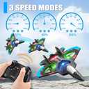 4DRC V32 Foam Remote Control Airplanes RC Planes for Kids Adults, RC Airplane Fighter Jet with Light, 360 Flip Fighter Jet Toys, Stunt Roll, Airplane Toy Gifts for Kids Boys