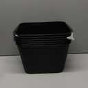 Whitmor Wastebasket, Deskside Bin, Trash Waste Can (Plastic) (Black Color) (Set of 5)