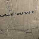 Folding Table 2 Pack, 8 FT Foldable Plastic Table with Carrying Handle, Heavy Duty Portable Fold-in-Half Utility Table for Party, Camping, Banquet, Craft, Wedding, Indoor & Outdoor Use