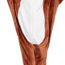 Flying Squirrel Onesie Kids Plush Animal Costume One Piece Pajamas Girls Teen Halloween Cosplay Sleepwear (8-9 Years)