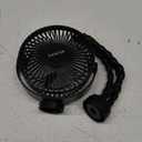 Gaiatop Mini Portable Stroller Fan, Battery Operated Small Clip on, Detachable 3 Speed Rechargeable, 360 Rotate Flexible Tripod Better Cooling for Car Seat Crib Treadmill Travel Black
