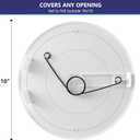 Easy-Exs 10" Round Access Panel for Ceiling and Wall - Adjustable from 6 to 9 inches - Ceiling Hole Cover - for Electrical, Plumbing, Cables, HVAC, Speaker and LED Holes - Durable Plastic Panel