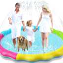 Jasonwell Splash Pad Sprinkler for Kids Splash Play Mat Outdoor Water Toys Inflatable Splash Pad Baby Toddler Pool Boys Girls Children Outside Backyard Dog Sprinkler Pool Age 1 2 3 4 5 6 7 8 9 XL