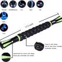 Idson Muscle Roller Stick for Athletes- Body Massage Sticks Tools Massager for Relief Muscle Soreness,Cramping and Tightness,Help Legs and Back Recovery,Black Green