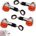 WOWTK Turn Signal Lamp Set,Motorcycle Front and Rear signal light for Kawasaki Vulcan VN 750 800 900 1500 1600 1700 2000,Amber(4 PCS)