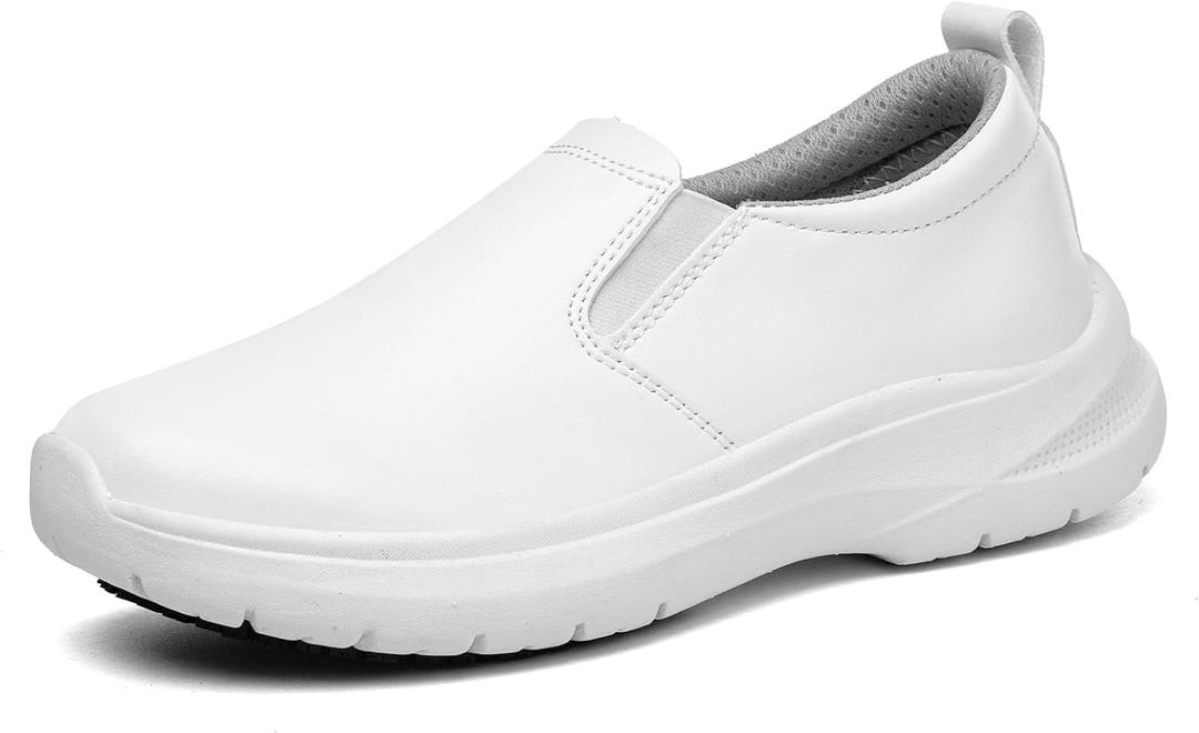 Non Slip Shoes for Women Food Service -Slip On, Lightweight,Comfortable,Nurse Shoe and Crew Work. 10.5