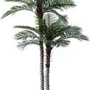 9ft Tall UV Resistant Faux Palm Tree, 108in Artificial Palm Tree Indoor Outdoor, Fake Tree with Real Bark and Realistic Leaves and for Home House Office Living Room Bedroom Yard Patio