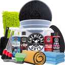 Chemical Guys Car Detailing Kit, Car Cleaning Kit with Total Interior Cleaner & Protectant, Sprayable Wheel Cleaner, Car Wash Soap, Bucket, Brushes, and Detailing Accessories - 17 Piece Wash Kit, 3.76 Fl Oz