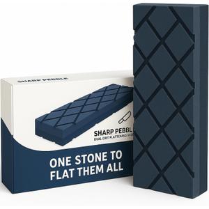 Sharp Pebble Large Flattening Stone- Dual Grit Coarse/Fine Sharpening Stones Flattener- Diamond Grooves Whetstone Fixer-Re Level Any Whetstones & Waterstones