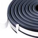 Weather Stripping Door Seal, Upgraded Wedge Window Draft Stopper, PU Foam Seals Tape, Strong Adhesive, Soundproofing, Window Insulation for Winter, Door Frame Gaps Filler (Black, 20 Ft)