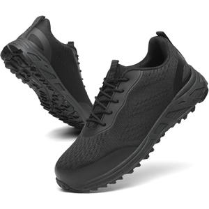 VikoViren Steel Toe Shoes for Men Women Comfortable Lightweight Safety Work Shoes Non Slip Puncture Proof Indestructible Construction Steel Toe Sneakers, 9.5