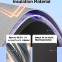 TPARTS Glass Roof Sunshade for Tesla Model 3 Highland 2024-2026(Premium/Performance) Foldable Reflective Sunroof Cover Heat Insulating UV Blocking Interior Accessories [No Sagging]- Set of 2 (Black)