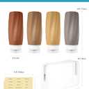 2 x Morfone Travel Bottles for Toiletries, 3oz Tsa Approved Travel Size Containers Leak Proof Squeezable Travel Accessories Refillable for Shampoo Conditioner Lotion Liquids(Brown)