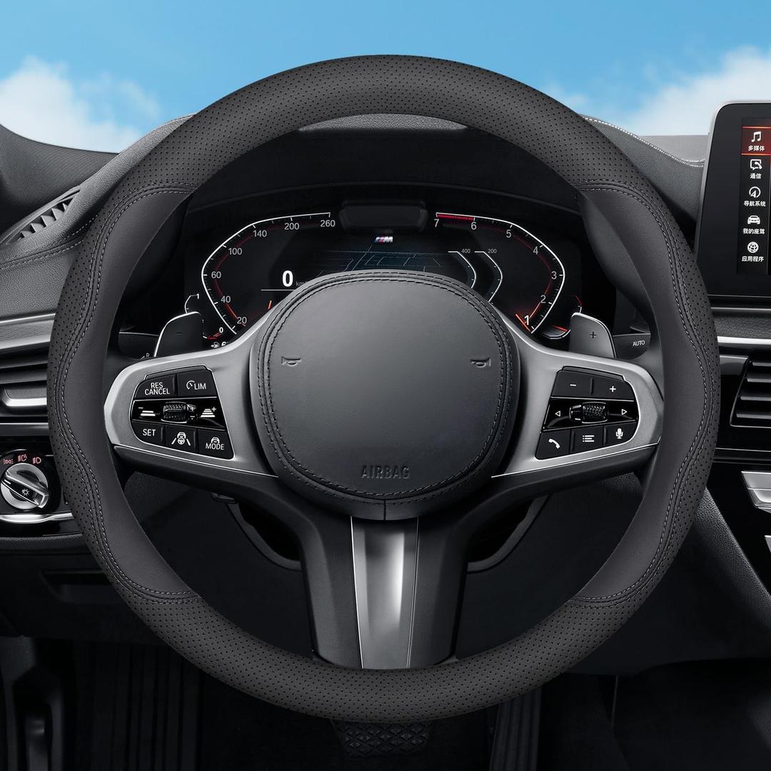Car Steering Wheel Cover for Lexus Car Accessories RX 350 RX350 IS250 IS350 ES350 NX200T NX300 NX350 IS300 RX450h NX ES IS 250 350 300 450h LX UX LS RC F Sport Accessories, 2026 Leather Black