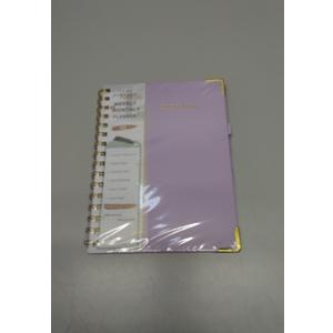 2026 Planner, Weekly and Monthly Calendar Planner from January 2026 - December 2026, 5.75" x 8.38" Hardcover Leather Hourly Appointment Book with Tabs, A5 Spiral Daily Planners for College School Work Home, Purple