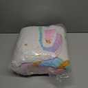 JQinHome Unicorn Twin Bedding Sets for Girls Kids,6 Piece Bed in A Bag 3D Colorful Flower Girl Unicorn Comforter Set with Sheet Set